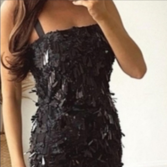 Zara Black Sequins Dress Bloggers Fave Size Medium NWT - Picture 11 of 11